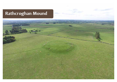 Aerial image of Rathcroghan Mound