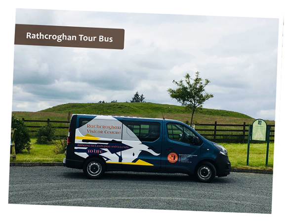 Tour bus of Rathcroghan Visiting Centre